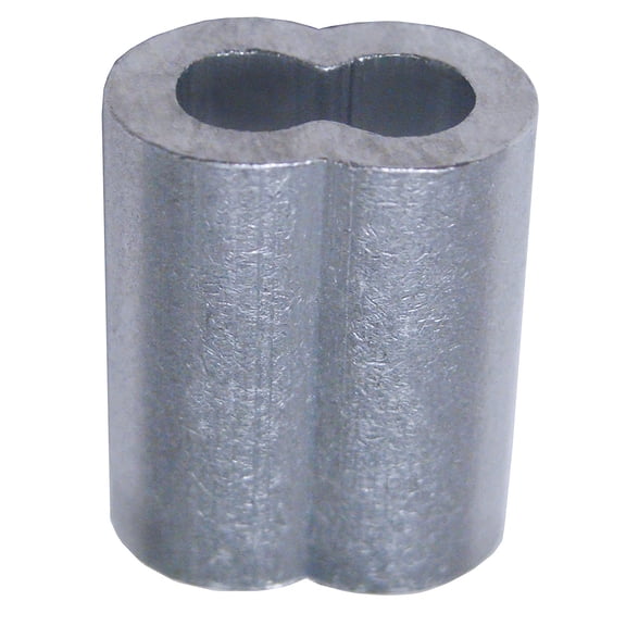 Loos Cableware SL1-2 Aluminum Duplex Oval Crimping Sleeve Set for 1/16" Diameter Wire Rope (50 Piece)