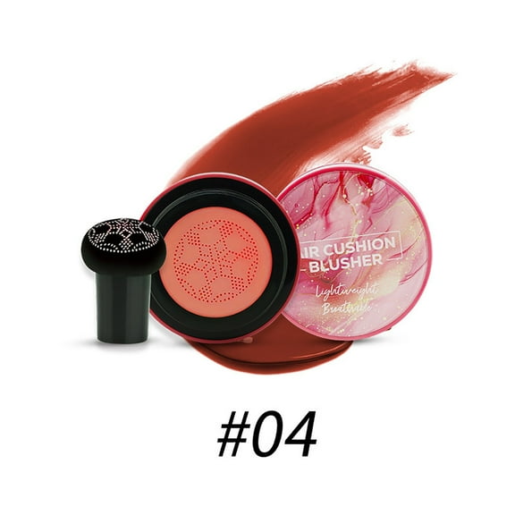 Loose Blush Powder Air Cushion, Peach Air Cushion Blush, Natural Blusher Matte Face Blush for Cheeks, Highly Pigmented Blush Makeup Easy to Blend Long-lasting Single