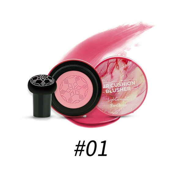 Loose Blush Powder Air Cushion, Peach Air Cushion Blush, Natural Blusher Matte Face Blush for Cheeks, Highly Pigmented Blush Makeup Easy to Blend Long-lasting Single