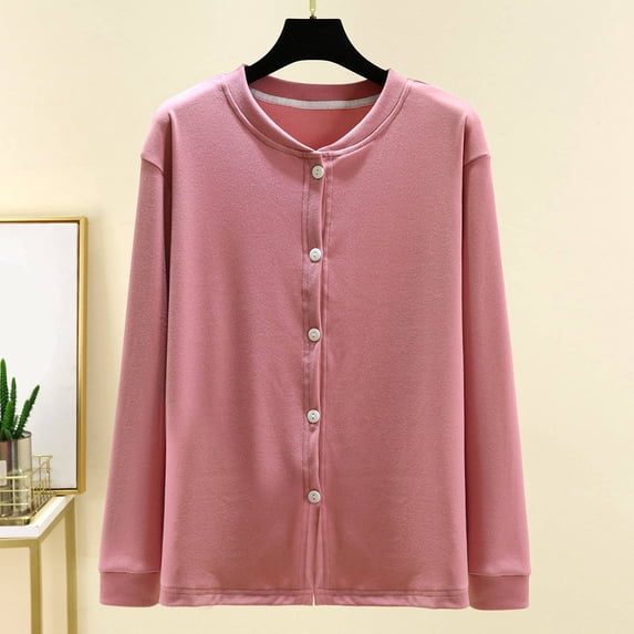 Loose Fit Button Front Cardigan Warm Thermal Soft Casual Outerwear Coat For Home And Outdoors