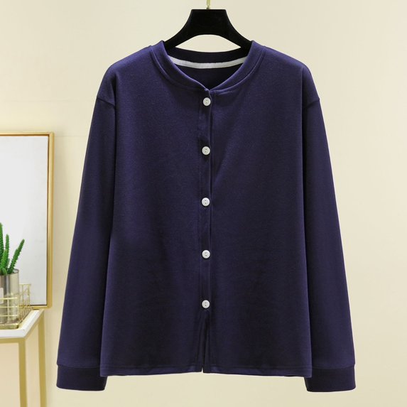 Loose Fit Button Front Cardigan Warm Thermal Soft Casual Outerwear Coat For Home And Outdoors