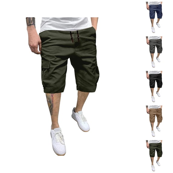Loose Fit Cargo Shorts for Men Mens Cargo Bermuda Shorts Lightweight Outdoor Casual Hiking Shorts
