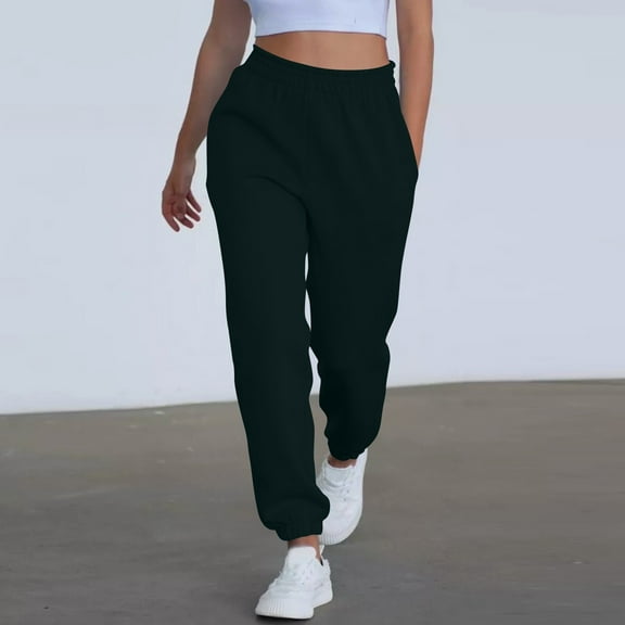 Loose Fit High Waist Women's Sweatpants with Pockets Casual Fashion Jogger Pants for Everyday Wear, Street Style and Vacations