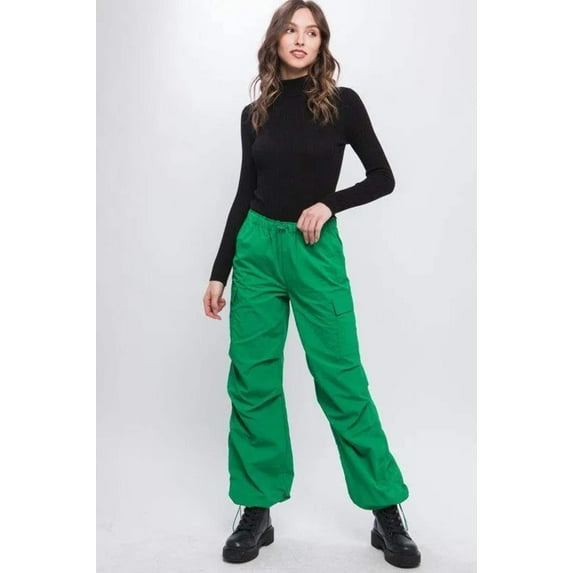 Loose Fit Parachute Cargo Pants