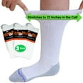 thumbnail image 1 of Loose Fit Stays Up Men's and Women's Casual Crew Socks (Pack of 3) Made in USA! Cushioned Sole., 1 of 8