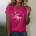 thumbnail image 1 of Loose Fit T-Shirts Girl'S Trip 2025 T Shirt Women'S Fashion Round Neck Casual Short Sleeves,Pink Women Cotton T Shirt XL, 1 of 5