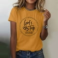 thumbnail image 1 of Loose Fit T-Shirts Girl'S Trip 2025 T Shirt Women'S Fashion Round Neck Casual Short Sleeves,Yellow Women Cotton T Shirt XL, 1 of 5