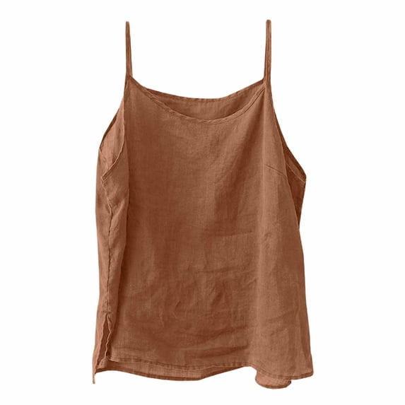 Loose Fit Tank Top Cami Tank Tops for Women Summer Tank Tops for Women Athletic Tank Tops Swing Tank Tops for Women Wide Strap Tank Tops Ruched Womens Tees Yellow XL