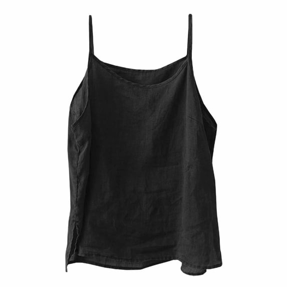 Loose Fit Tank Top Sleeveless Summer Tops Sleeveless Tunic Tops Womens Sleeveless Tops Summer Tank Tops for Women Plus Size Tank Tops Ruched Womens Tees Black L