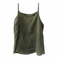 thumbnail image 1 of Loose Fit Tank Top Womens Sleeveless Tops Athletic Tank Tops Curved Hem Tank Top Women Swing Tank Tops for Women Wide Strap Tank Tops Womens Spaghetti Strap Tank To Green XL, 1 of 4