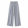 thumbnail image 1 of Loose Fit Wide Leg Pants Girls Crinkle Ice Silk Trousers Casual Bottoms Girls Clothes, 1 of 4