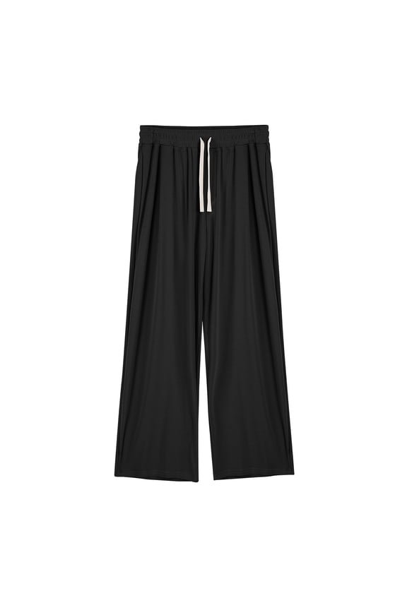Loose Fit Wide Leg Pants for Men/Women Drawstring Waist Comfortable Casual Relaxed Trousers Soft Fabric Breathable Design