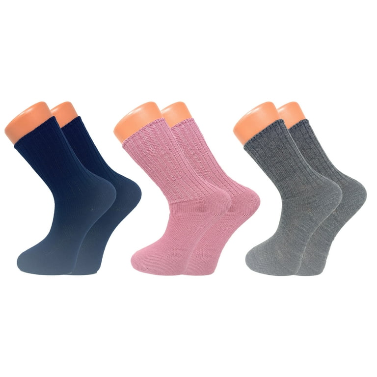 Loose Fitting Socks for Women Soft Crew Socks 3 Pairs Size 9-11 - S-2