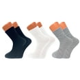 thumbnail image 1 of Loose Fitting Socks for Women Soft Crew Socks 3 Pairs Size 9-11 - S-3, 1 of 7