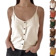 thumbnail image 1 of Loose Flowy Camisole Top for Women Summer Spaghetti Strap Tank Shirt Blouse Casual Vacation Outdoor Pullover Sleeveless Round Neck Camisoles, 1 of 6