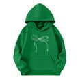 thumbnail image 1 of Loose Girls Pullover Hoodies Fall Long Sleeve Hooded Sweatshirts with Pocket Drop Shoulder Winter Casual Fashion Tops 3-4 Years, Green, 1 of 5