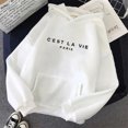 thumbnail image 1 of Loose Hooded Sweater Student Hoodie With Letter Print Sports Tops, 1 of 10