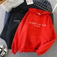 thumbnail image 1 of Loose Hooded Sweater Student Hoodie With Letter Print Sports Tops, 1 of 10