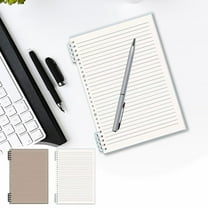 Loose Leaf A5 Notebook, Non Irritating Detachable, Transparent High Coil, Thickened 8.07x5.51in 120 Pages, for Study Desk, Organize Notes, Academic Use, Office Essentials,1*Notebook|Paper,Black