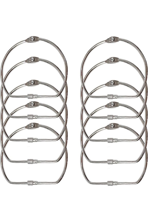 Loose Leaf Binder Rings:10PCS D-Shaped Metal Rings for Crafts,Easy Locking and Opening,Binder Ring for Index Cards,Sample Arrangement,Book Rings, Key Rings (3 inch)