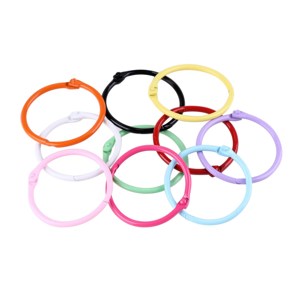 Loose Leaf Binder Rings 24pcs Office Book Rings Metal Small Binder