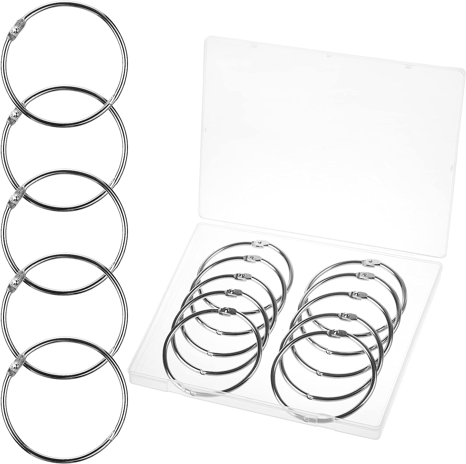 - Loose Leaf Binder Rings, 3 Inch, 10 Pack, Metal Book Rings for Index ...