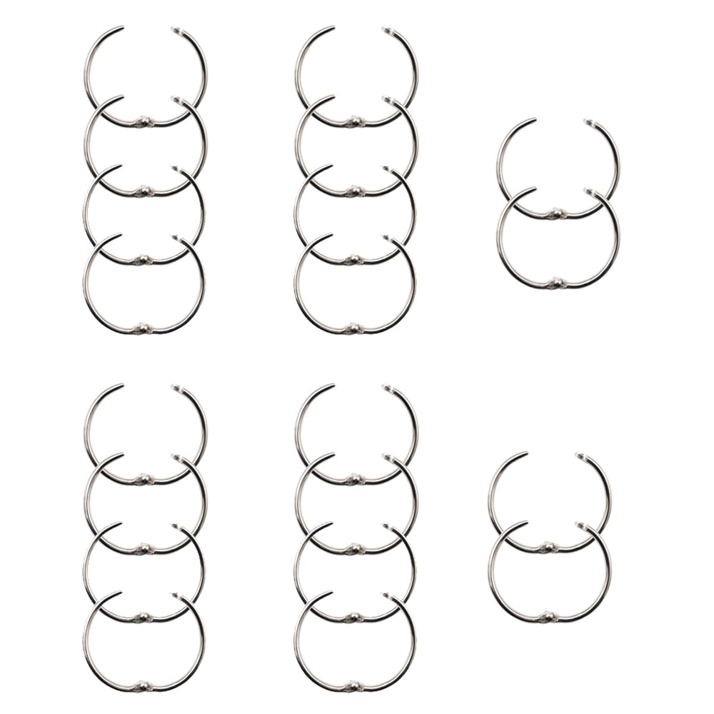 Loose Leaf Binder Rings （30 Pack） Office Book Rings , Nickel Plated