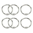 thumbnail image 1 of Loose Leaf Binder Rings, 6 Pack Metal Binder Rings, Book Rings, Paper Rings for Index Cards, Flash Card, Scrapbook Rings, Key Ring Binder, Silver, 1 of 7