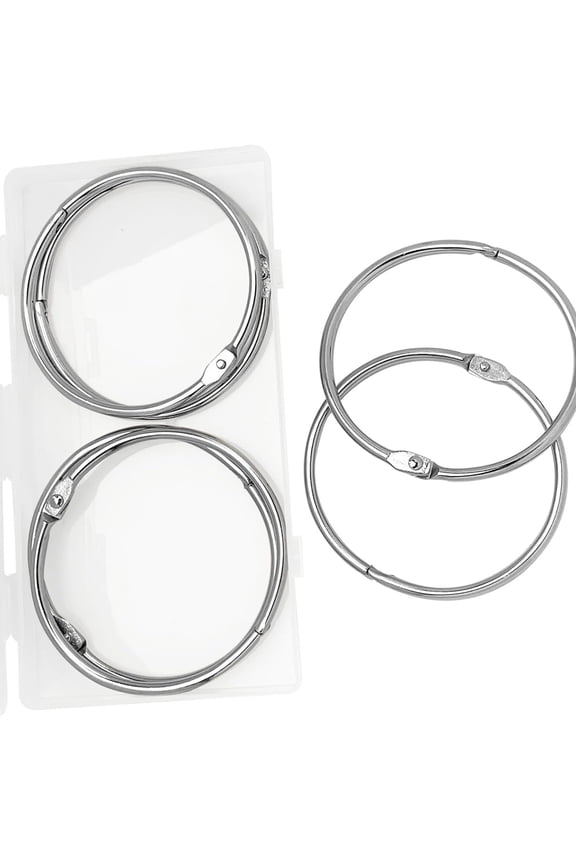 Loose Leaf Binder Rings, Keychain Key Metal Nickel Plated Steel Binder Book Rings