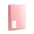thumbnail image 1 of Loose Leaf Document File Folder Elastic Band Closure Label Pocket Paper Storage Organizer Pink, 1 of 6