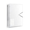 thumbnail image 1 of Loose Leaf Document File Folder Elastic Band Closure Label Pocket Paper Storage Organizer White, 1 of 6