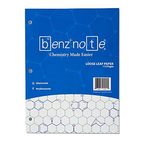 Loose Leaf Filler Paper 8.5" x 11" Green Lined Hexagonal Graph 112 Pages 3-Hole Punched