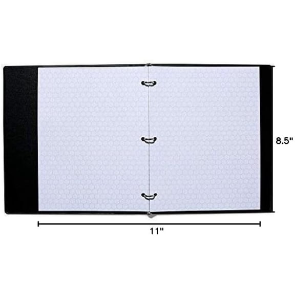 Loose Leaf Filler Paper, for Organic and Biochemistry, 8-1/2" x 11", Hexagonal Graph Rule, Green Lined, 3-Hole Punched, 112 Pages
