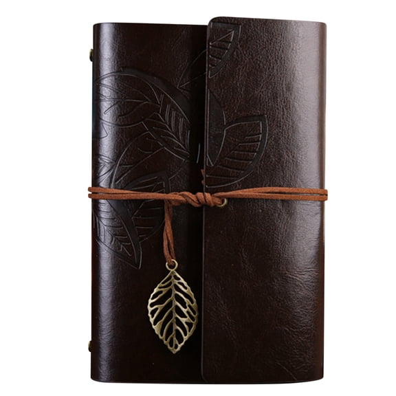 Loose Leaf Notebook, Retro Travel Journal, 12.5x18.5cm Paper Notebook, Weekly Planner and Diary