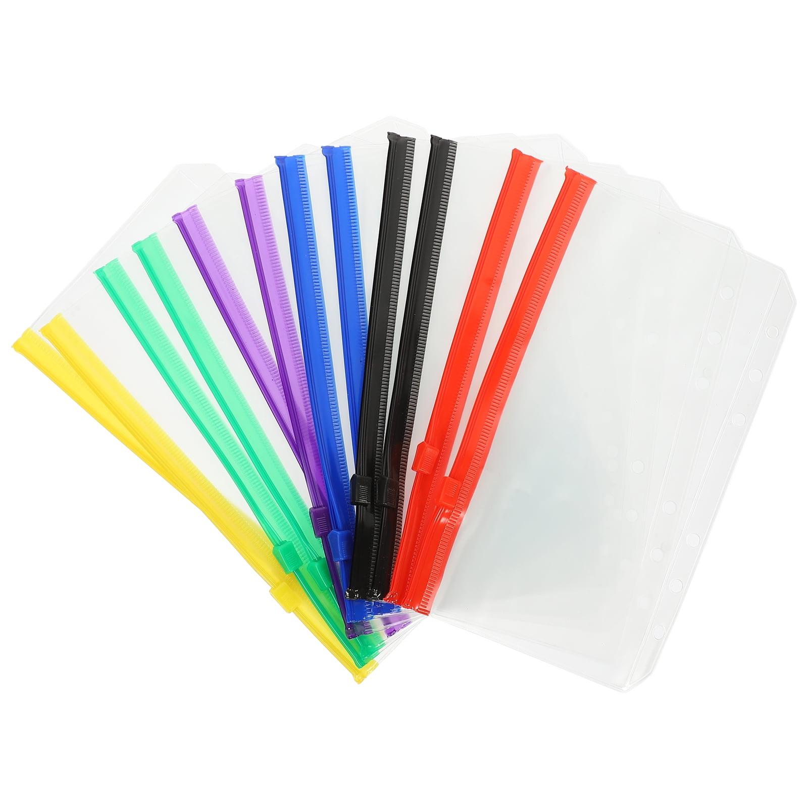 Loose Leaf Notepad Zip Bag Zipper Pocket Notebook Storage Document Pvc
