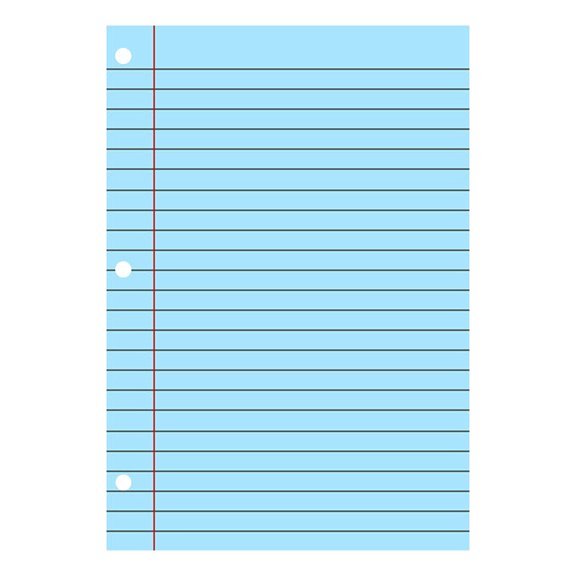 Loose Leaf Paper 60 Sheets, 8" x 10.5" Filler Paper, College Ruled 3-Hole Punched, Notebook Paper for 3 Ring Binders Notepad Writing Note Pads To-Do Lists for Office & Home Supplies, 1 Pack