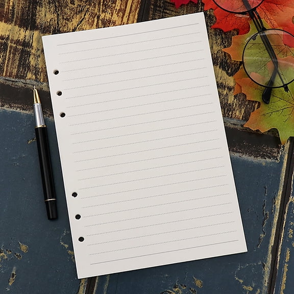 Loose Leaf Paper,90 Sheets,2 Pack,8.26" x 5.51" Bulk Office Filler Paper,6 Hole Punched,45 Sheets/Pack,Variety Notebook Paper Filler Fits for 6 Ring Binder,Office Stationery(underline)