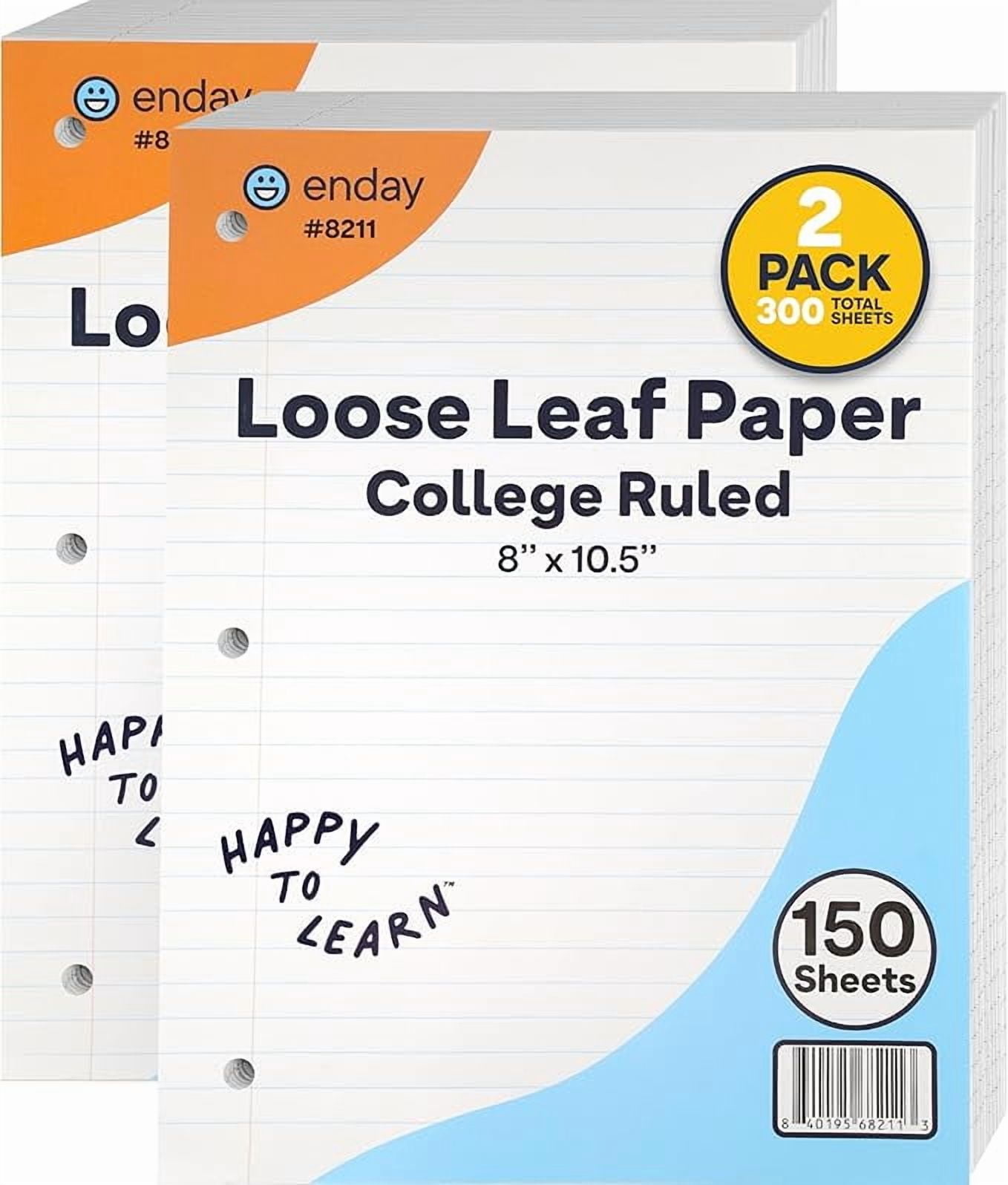 Loose Leaf Paper College Ruled Notebook Paper, 8