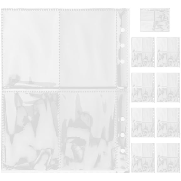 Loose Leaf Photo Folder 4x6 Sleeves Photocard Sheer Protectors Ring Binder 30 Pcs
