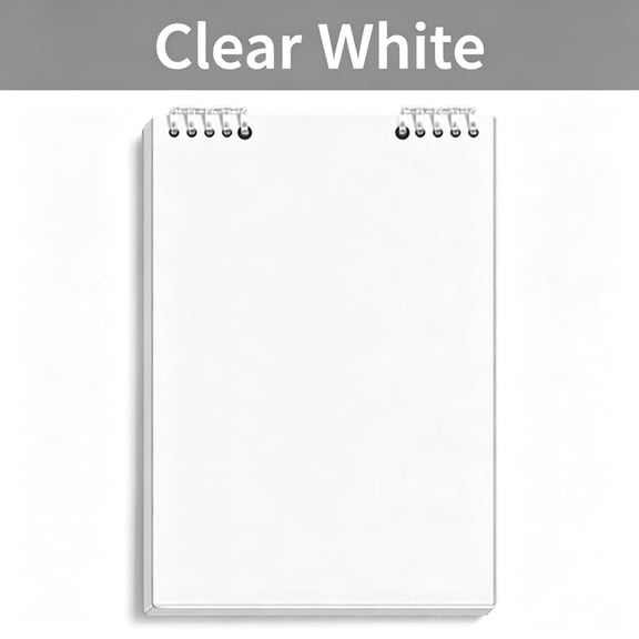 Loose Leaf Spiral Horizontal Notebook 1-Subject Refillable Binder Notebook 5.6x8.3in 60 Sheets Portable Writing Planner Notebook for Daily Notes Diary Classroom Office Supplies,Clear