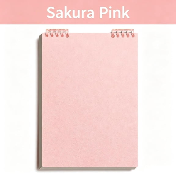 Loose Leaf Spiral Horizontal Notebook 1-Subject Refillable Binder Notebook 5.6x8.3in 60 Sheets Portable Writing Planner Notebook for Daily Notes Diary Classroom Office Supplies,Pink