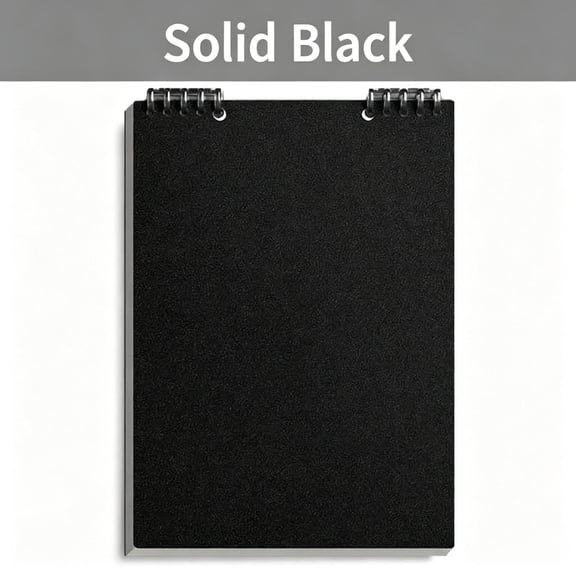 Loose Leaf Spiral Horizontal Notebook 1-Subject Refillable Binder Notebook 5.6x8.3in 60 Sheets Portable Writing Planner Notebook for Daily Notes Diary Classroom Office Supplies,Black
