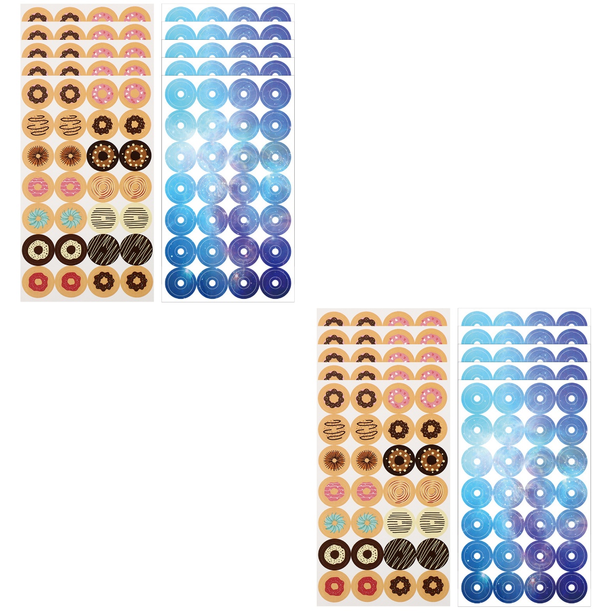 Loose Leaf Stickers Paper Hole Reinforcements Mini Doughnut Round