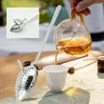 thumbnail image 1 of Loose Leaf Tea Infuser Strainer Tool Portable Tea Filter, Easy Press Tea Brewing Tool for Mug Cup, Reusable Tea Steeper for Green Herbal Tea Home Travel Office Use, 1 of 6