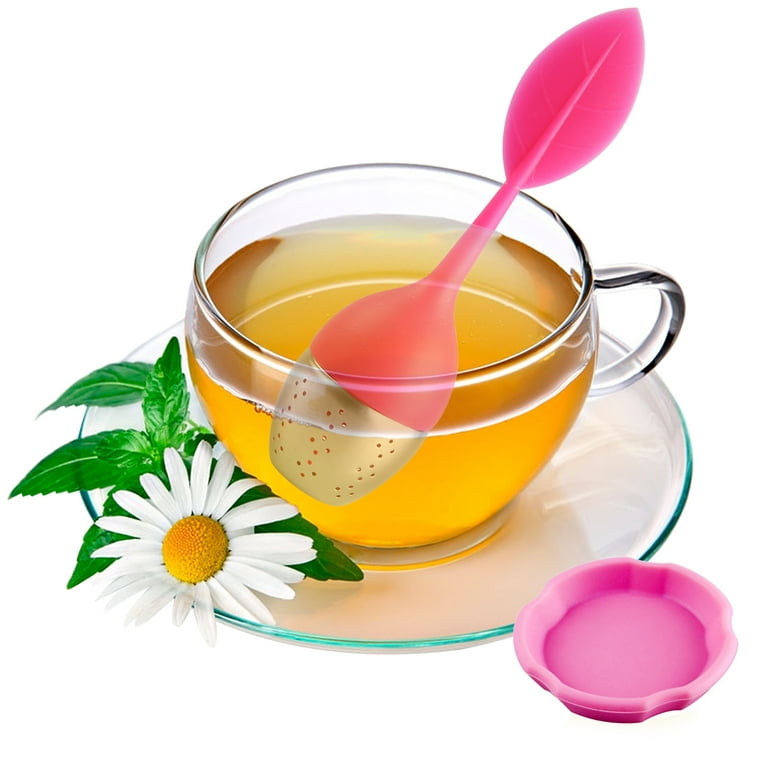 Loose Leaf Tea Infuser Tea Strainer for Teapot, Tea Cups, Mugs, Bottle,  Fennel Tea, Roooibos Tea, Herbal Tea Steeping Loose Tea Steeper - Pink