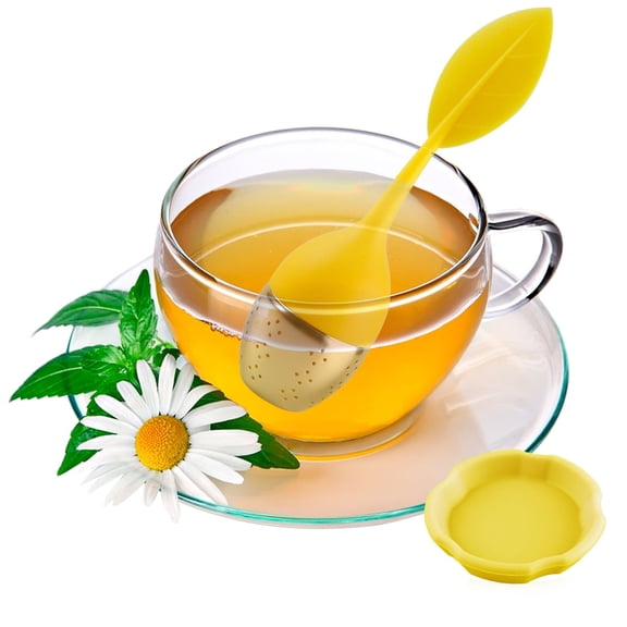 Loose Leaf Tea Infuser Tea Strainer for Teapot, Tea Cups, Mugs, Bottle, Fennel Tea, Roooibos Tea, Herbal Tea Steeping Loose Tea Steeper - Yellow