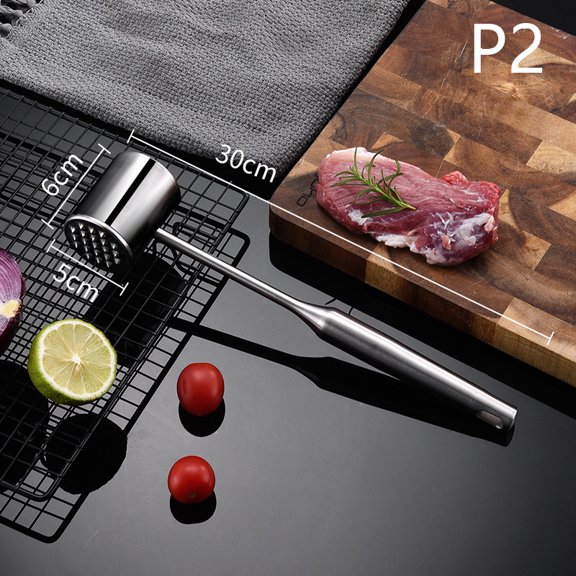 Loose Meat Hammer Double-Sided Checkered Beef Tenderizer Stainless Steel Loose Tenderizers Portable Meat Beat Kitchen Gadgets