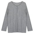 thumbnail image 1 of Loose Mid Length T Shirt for Women New Lazy Style Long Sleeved Sunscreen Top Medium Sleeve Shirts Women Loose Fit Long Sleeve for Women Tops Athletic Top Turtle Neck Top for Women Pack T Shirts, 1 of 2