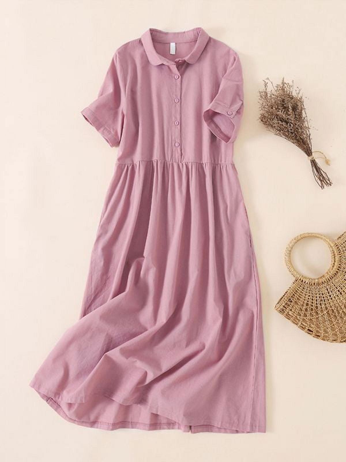 dokotoo dress Womens Casual Short Sleeve Spring Summer Dresses for Long sleeveless Prom Gown Size:4 y 15 Best Travel Dresses
