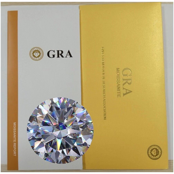 Loose Moissanite Round Stones, GRA Certified Stones, D VVS1 Stones